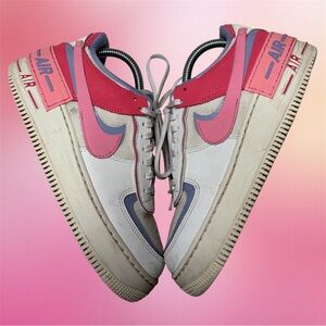 💕💜Nike - Women - Air Force 1 Shadow - Sail/Coral Chalk/Seal Coral size 7.5